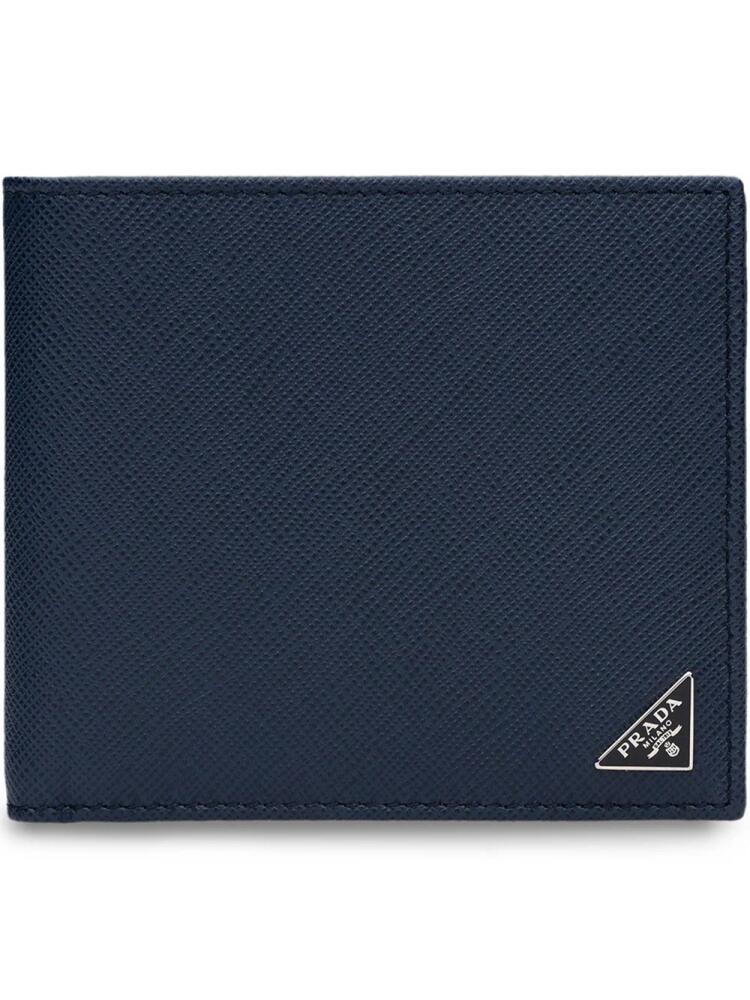 Prada Saffiano Leather Wallet - Blue Cover