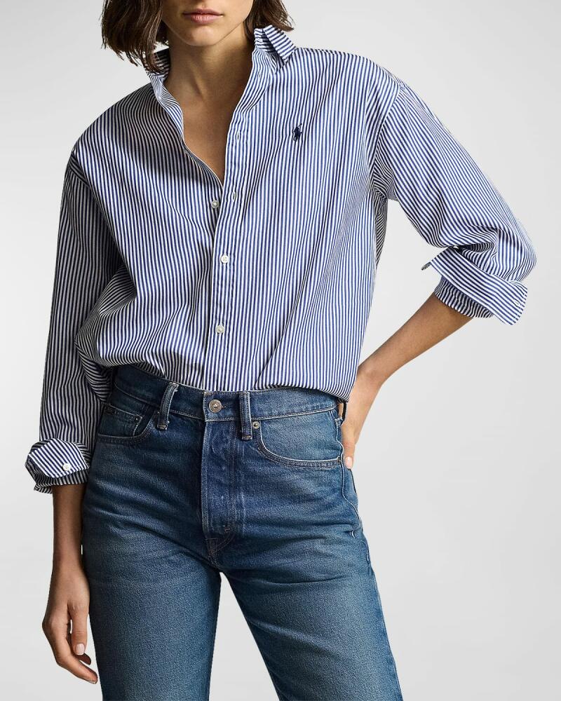 Polo Ralph Lauren Striped Long-Sleeve Cotton Blouse Cover