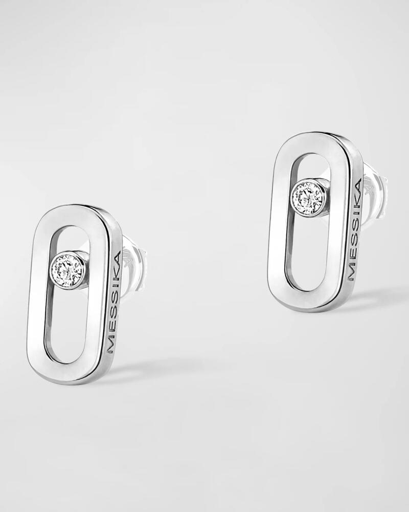 Messika Move Uno 18K White Gold Stud Earrings Cover