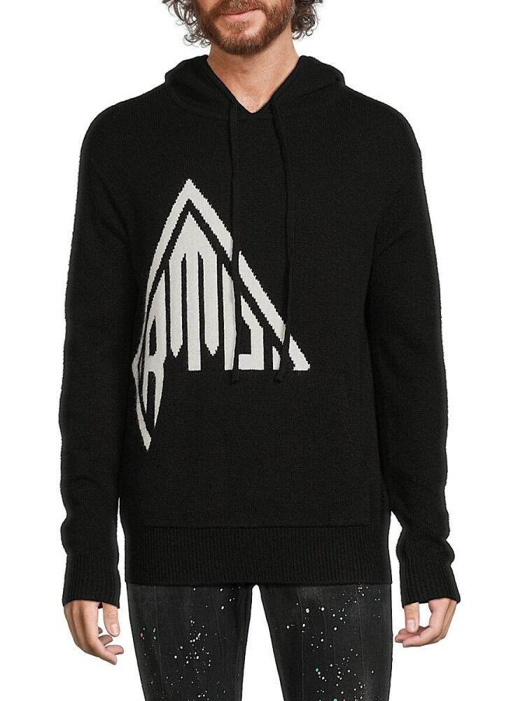 RTA Men's Dion Logo Wool & Cashmere Hoodie - Black Cover