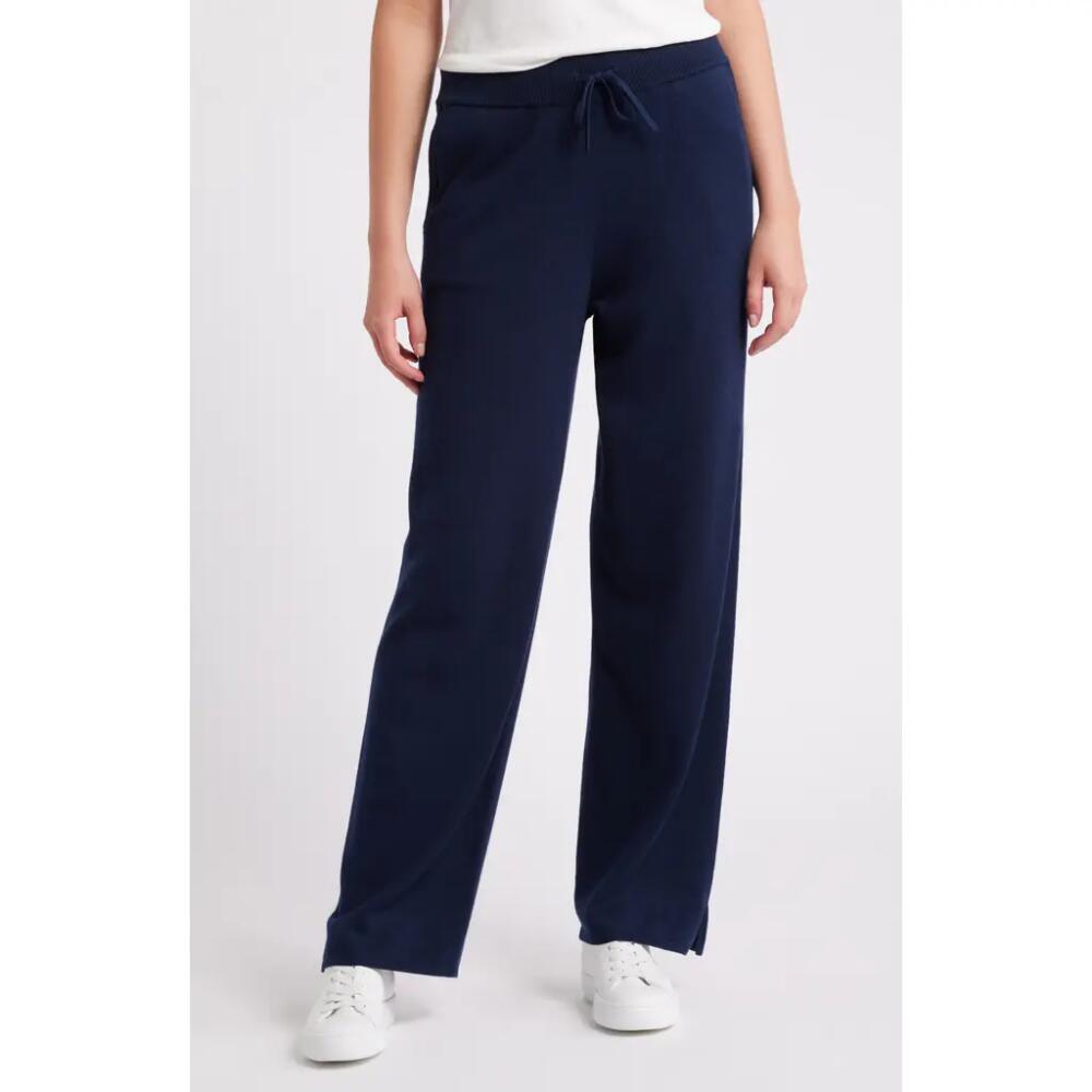 caslon(r) Cotton & Cashmere Sweater Pants in Navy Night Cover