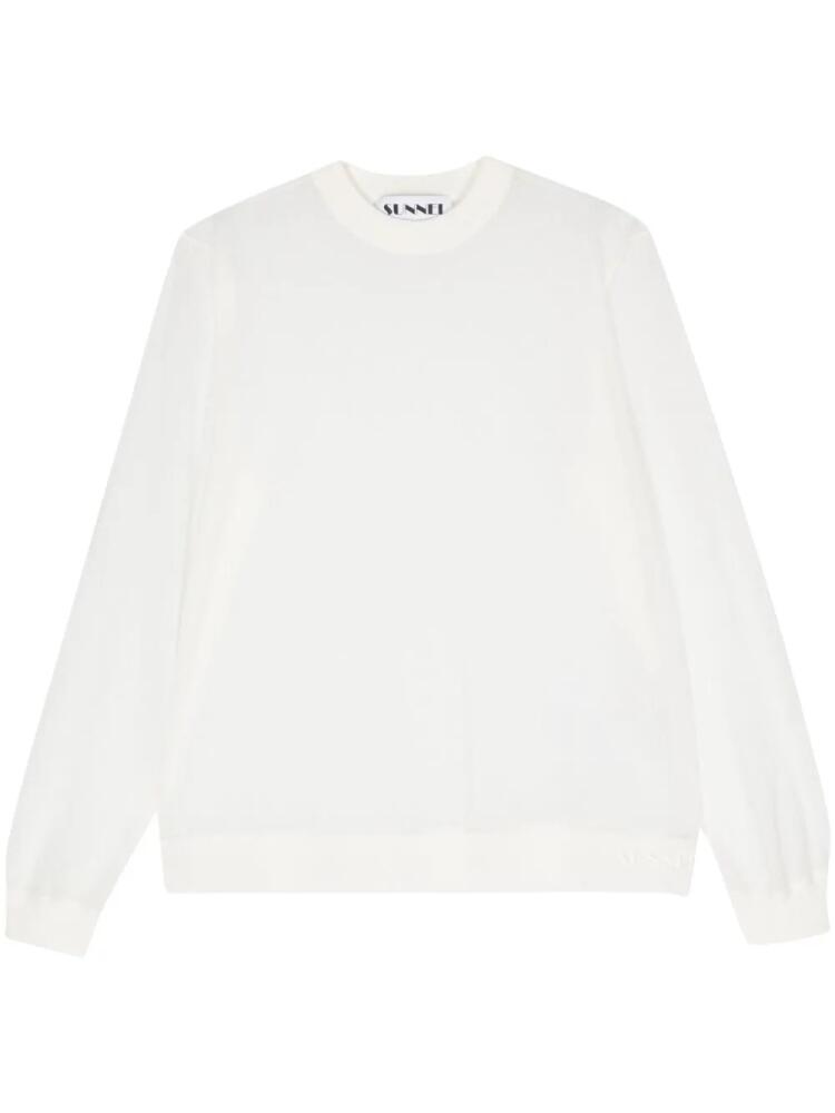 Sunnei semi-sheer fine-knit jumper - White Cover