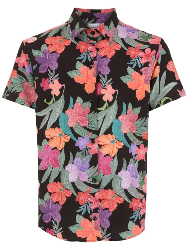 Amir Slama floral print shirt - Black Cover