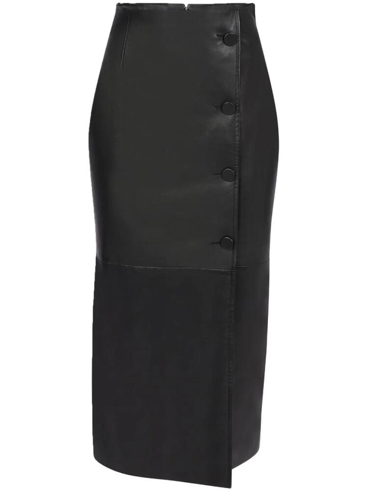 Nina Ricci leather midi pencil skirt - Black Cover