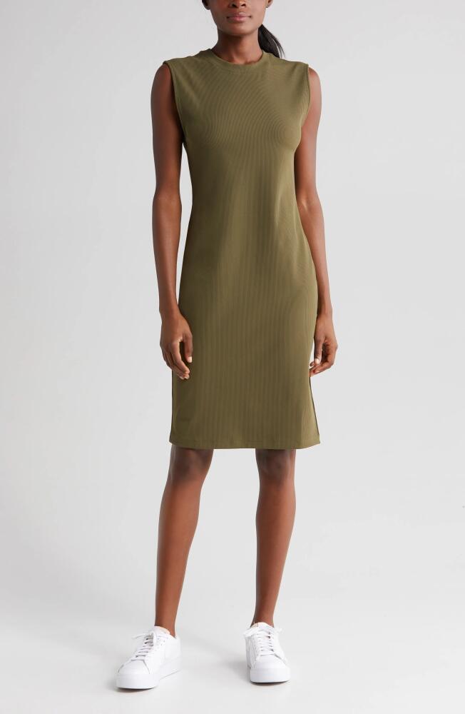 zella Live In Rib Midi Dress in Olive Night Cover