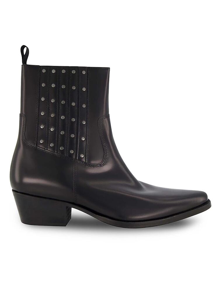 Karl Lagerfeld Paris Men's Paris White Label Studded Leather Chelsea Boots - Black Cover