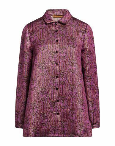 Siyu Woman Shirt Purple Wool, Lurex, Silk, Nylon, Cotton Cover