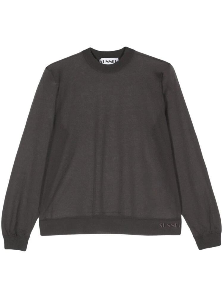 Sunnei semi-sheer fine-knit jumper - Grey Cover