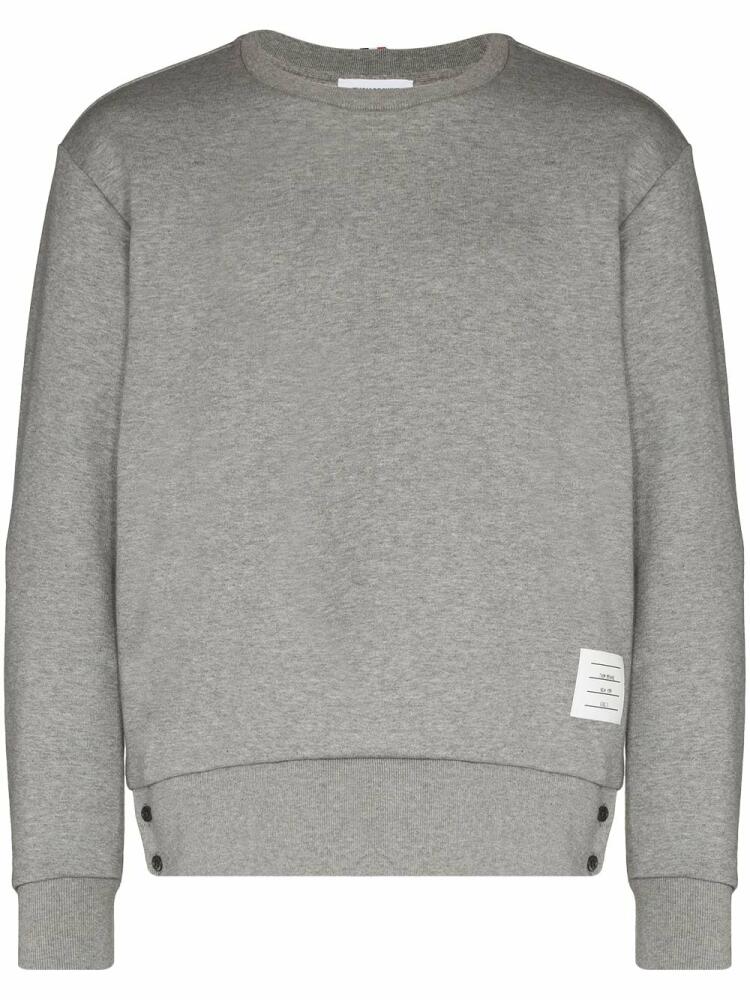 Thom Browne RWB stripe cotton sweatshirt - Grey Cover