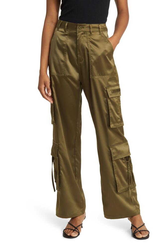 BLANKNYC Franklin Satin Cargo Pants in Cocktail Craze Cover