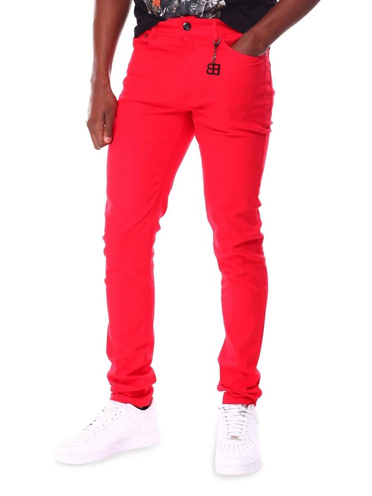 Elie Balleh Men's Solid Logo Pants - Red Cover