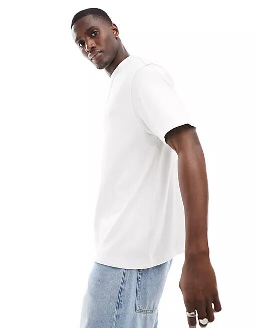 Another Influence boxy ribbed T-shirt in white Cover