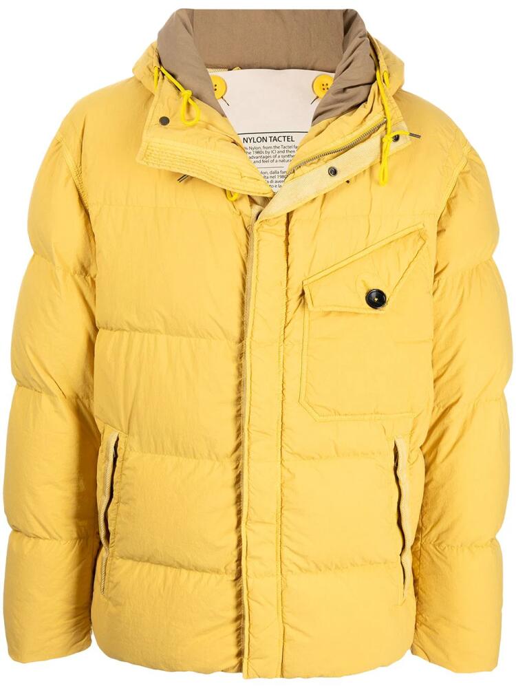 Ten C classic padded coat - Yellow Cover