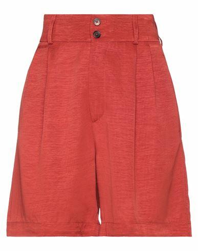 Berwich Woman Shorts & Bermuda Shorts Rust Viscose Cover