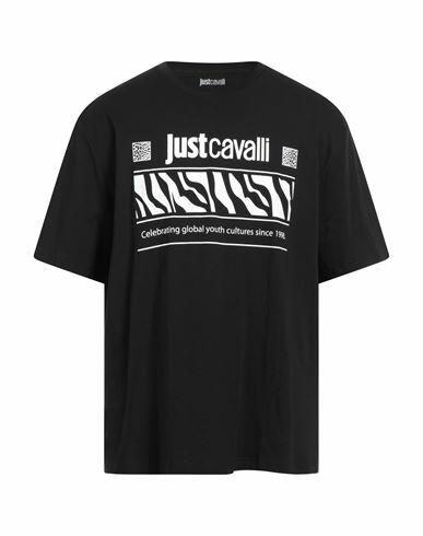 Just Cavalli Man T-shirt Black Cotton Cover