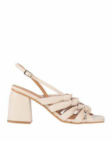 Elvio Zanon Woman Sandals Beige Soft Leather Cover