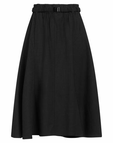 Brunello Cucinelli Woman Midi skirt Black Virgin Wool, Polyamide, Elastane Cover