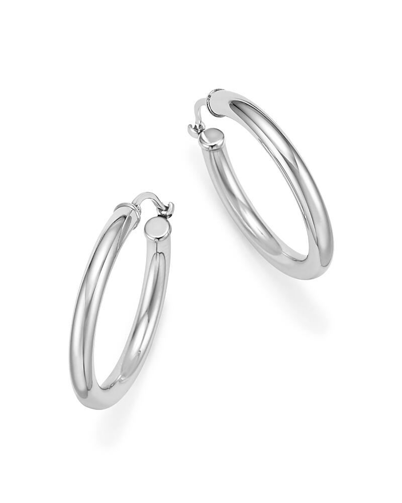 Bloomingdale's Fine Collection 14K White Gold Tube Hoop Earrings - Exclusive Cover