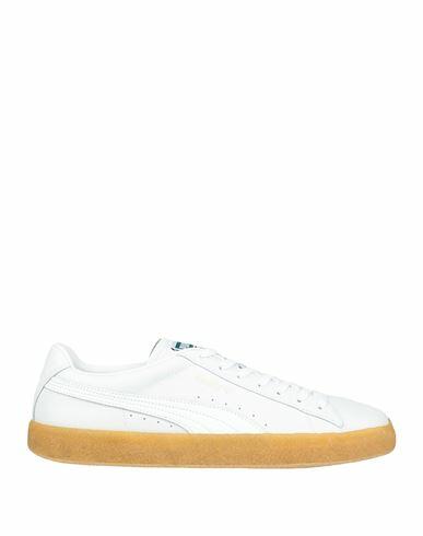 Puma Suede Crepe Lth Man Sneakers White Soft Leather Cover