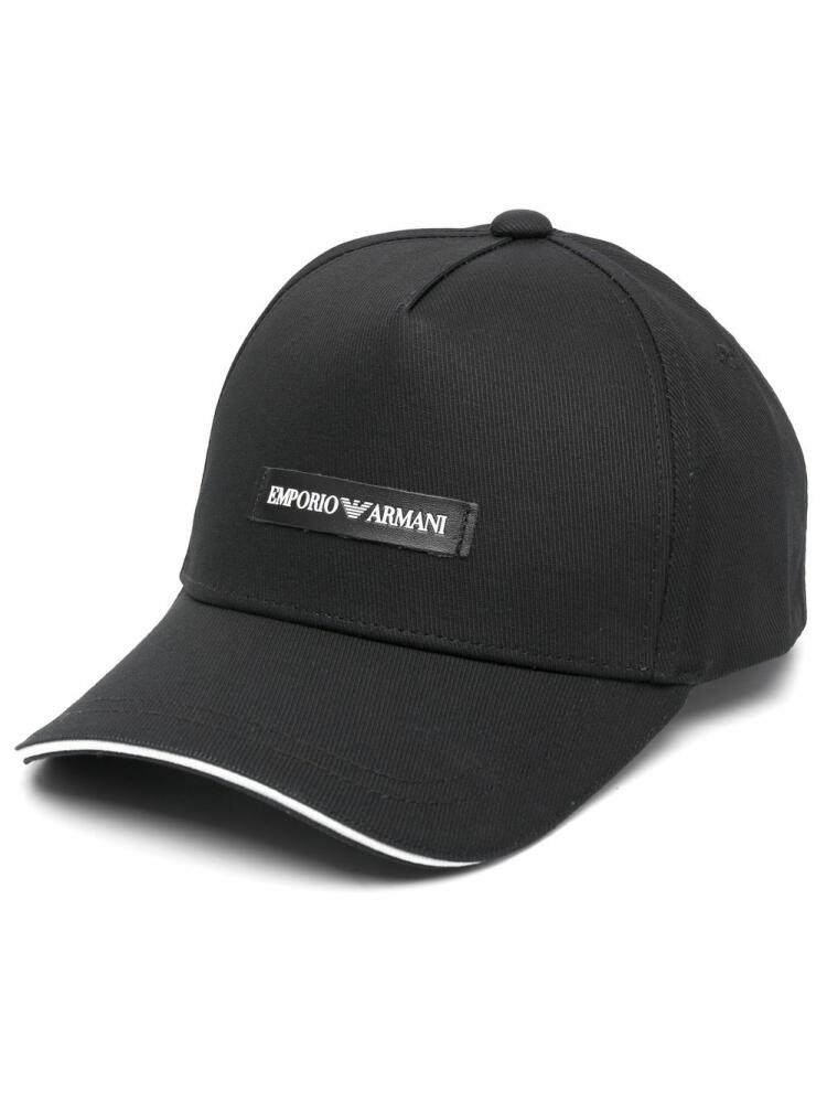 Emporio Armani logo-patch cap - Black Cover