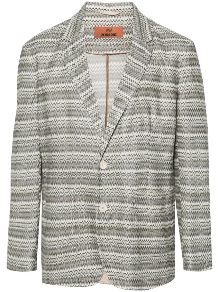 Missoni zigzag woven design blazer - Neutrals Cover