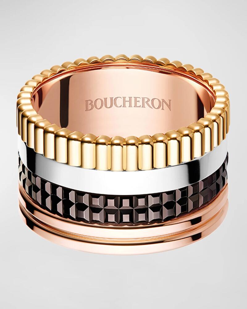 Boucheron Quatre 18K Gold Classique Large Band Ring Cover