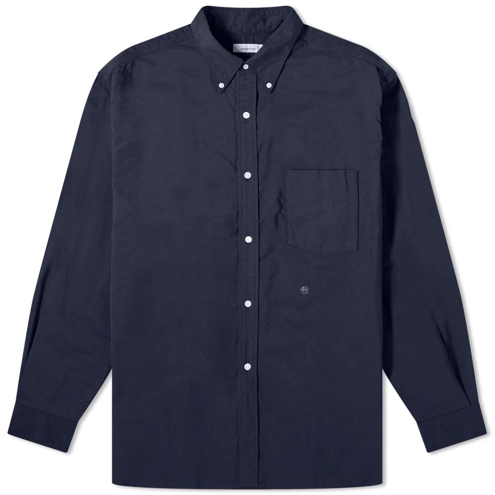 Nanamica Men's Button Down Wind Shirt in Dark Navy Cover