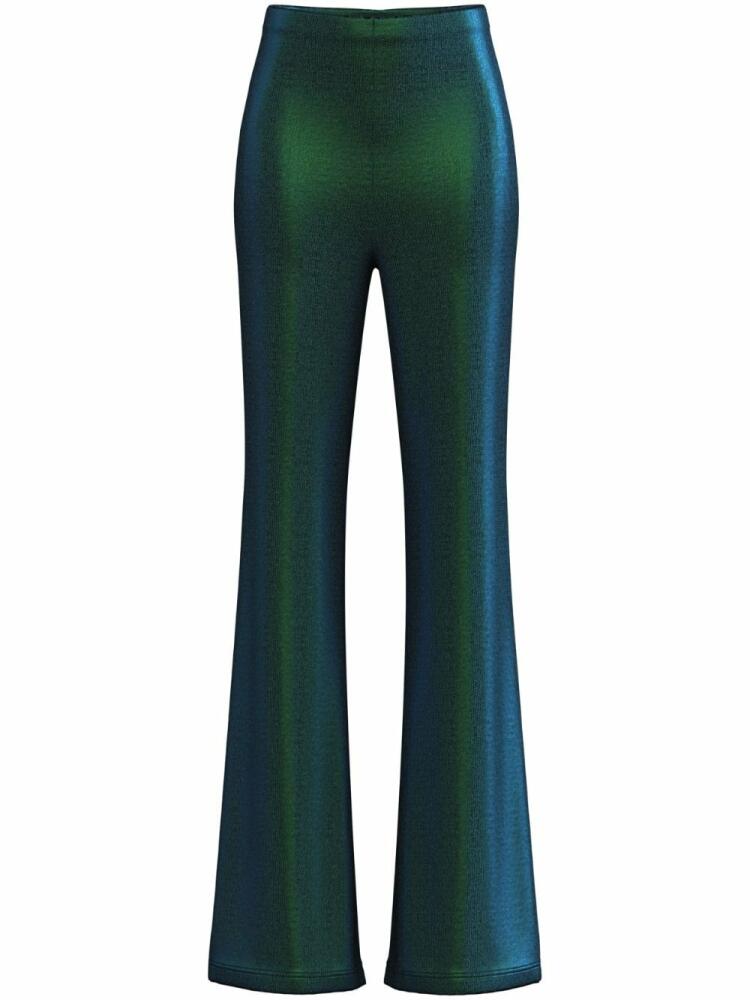 Margherita MACCAPANI lurex flared trousers - Green Cover