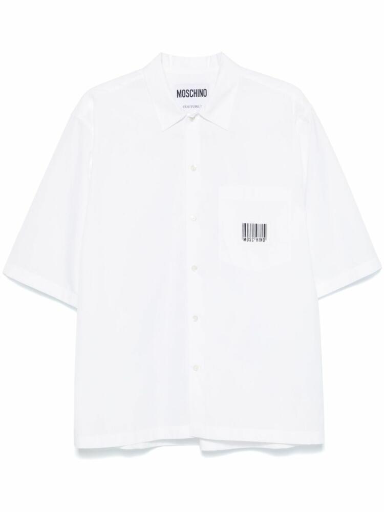 Moschino logo-patch shirt - White Cover