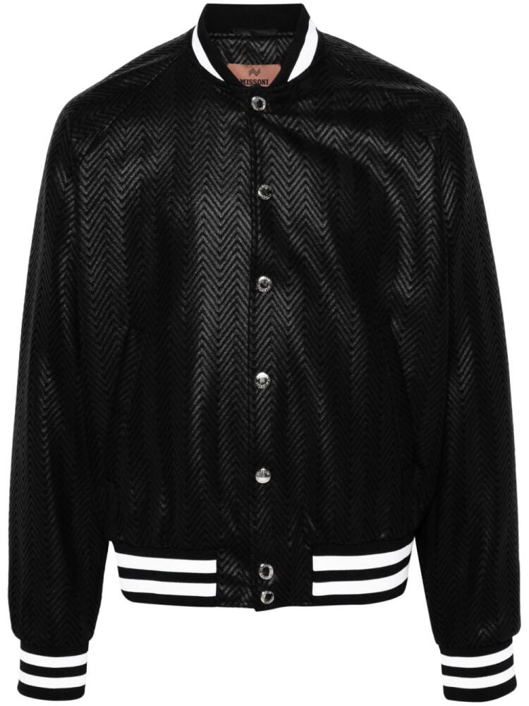 Missoni zigzag-woven bomber jacket - Black Cover