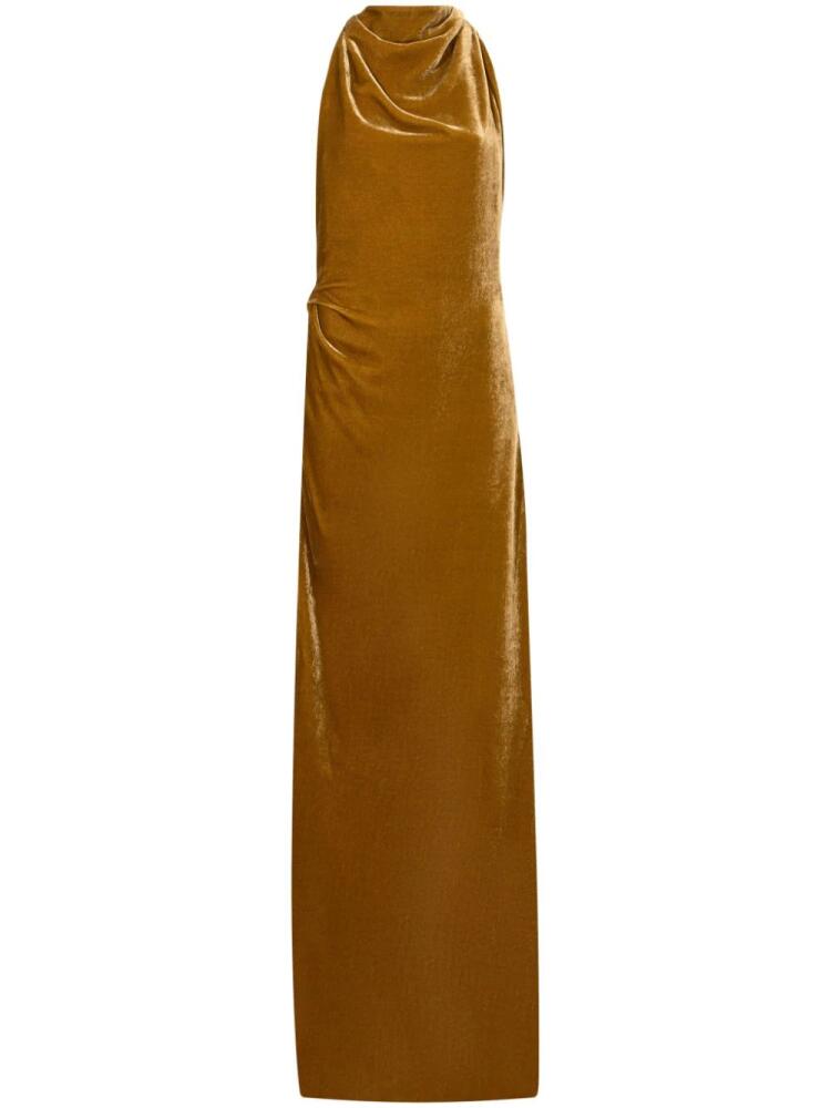 Proenza Schouler Faye twisted velvet gown - Gold Cover