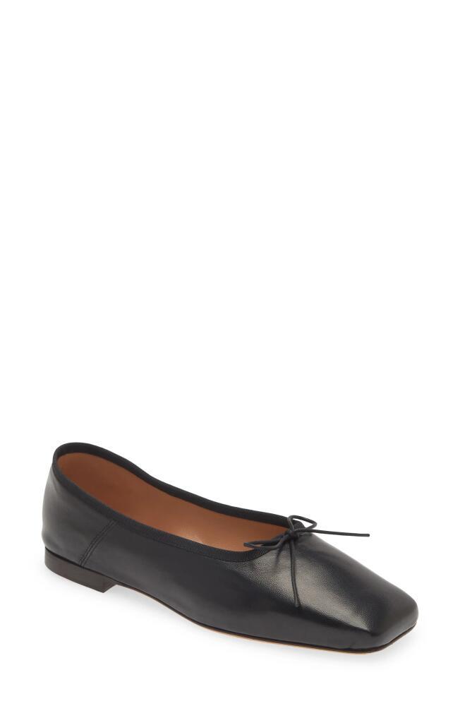 Mansur Gavriel Square Toe Ballerina Flat in Black Cover