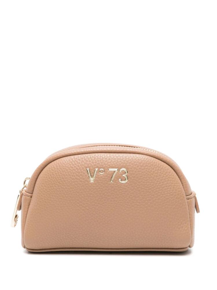 V°73 logo-plaque make-up bag - Neutrals Cover