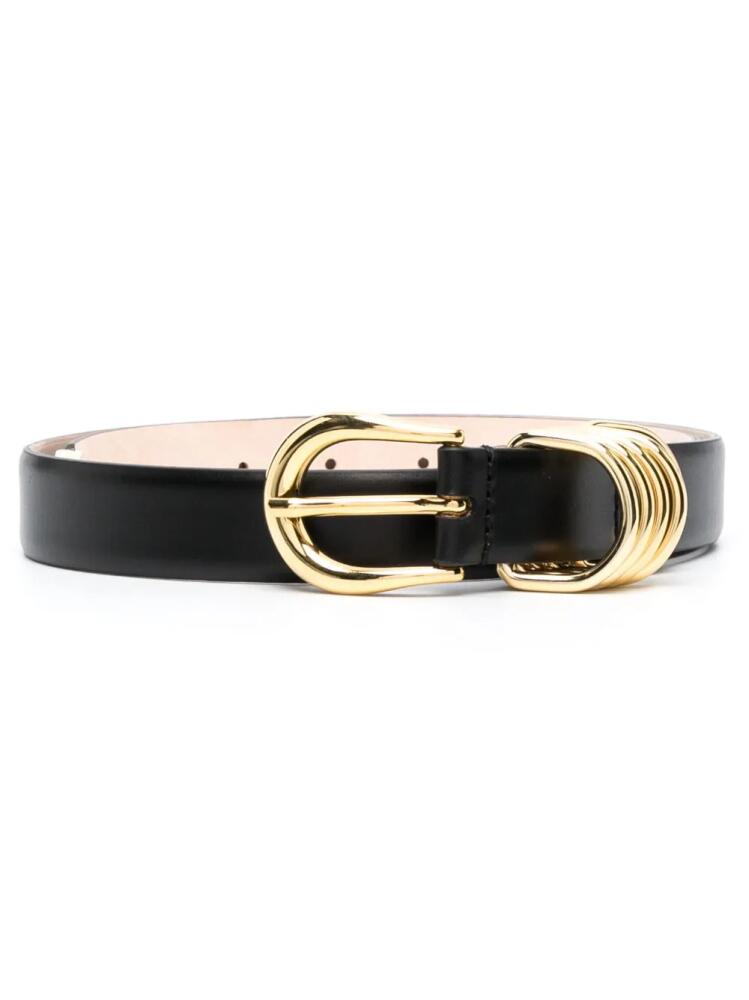 Déhanche Hollyhock leather belt - Black Cover