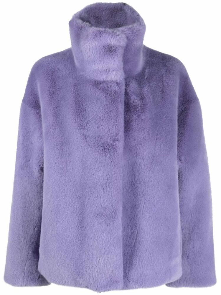 STAND STUDIO Zendaya faux-fur jacket - Purple Cover