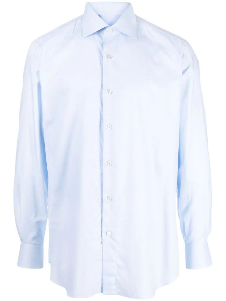 Brioni long-sleeve cotton shirt - Blue Cover