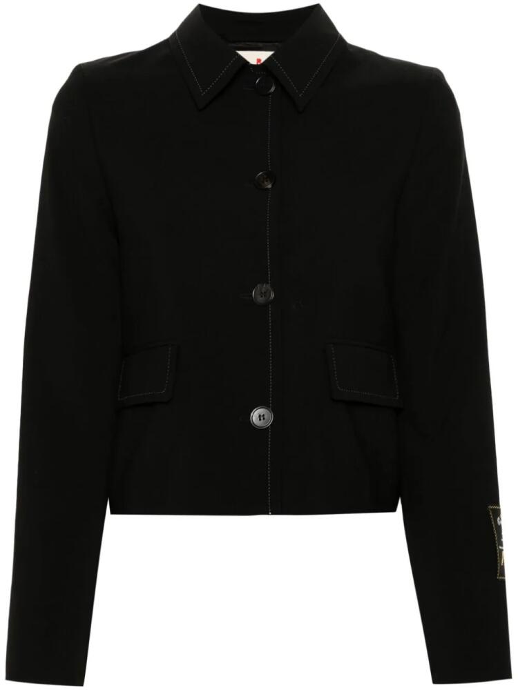 Marni contrast-stitching jacket - Black Cover