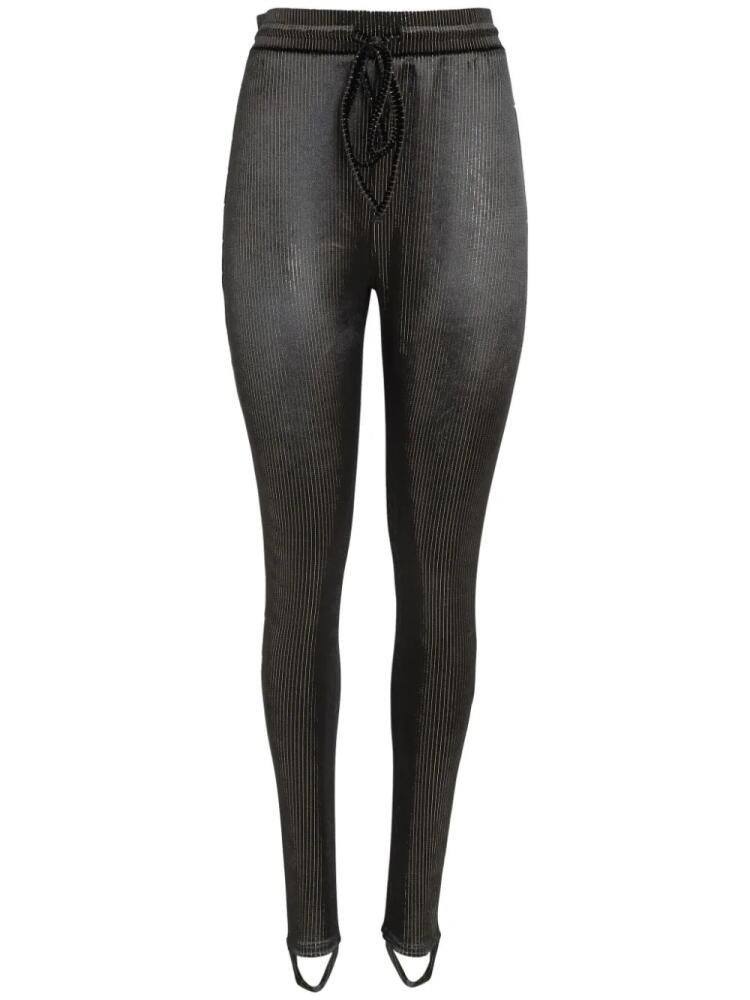 Amir Slama lurex-detail leggings - Black Cover