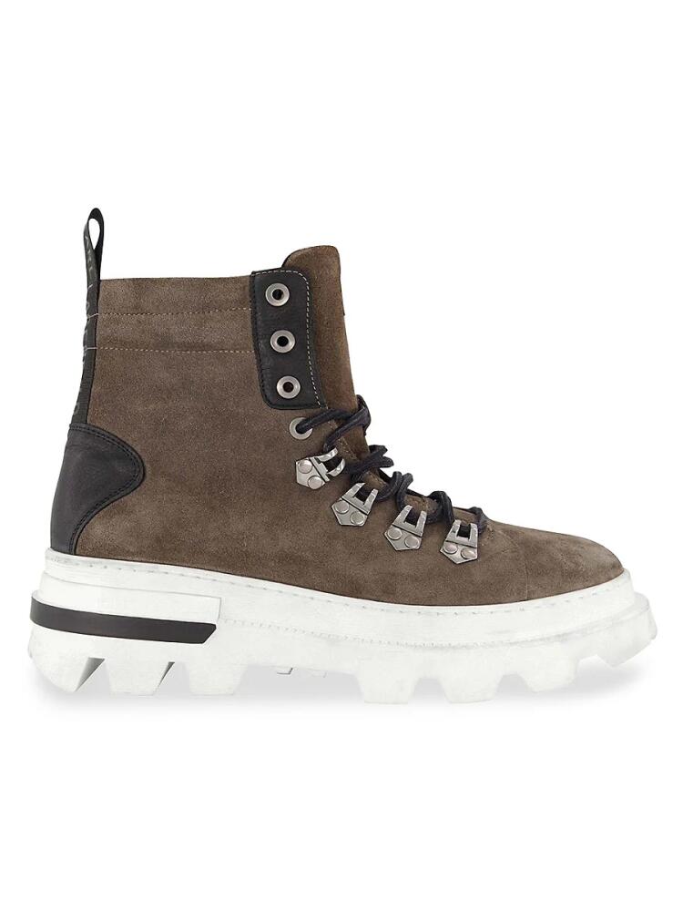 Karl Lagerfeld Paris Men's Suede Hiking Boots - Grey Cover