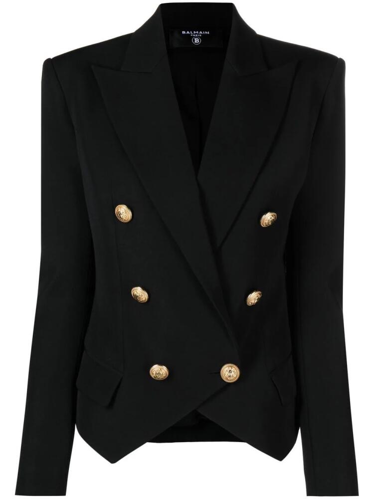 Balmain peak-lapel double-breasted blazer - Black Cover