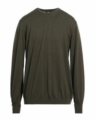 Alpha Studio Man Sweater Military green Merino Wool Cover