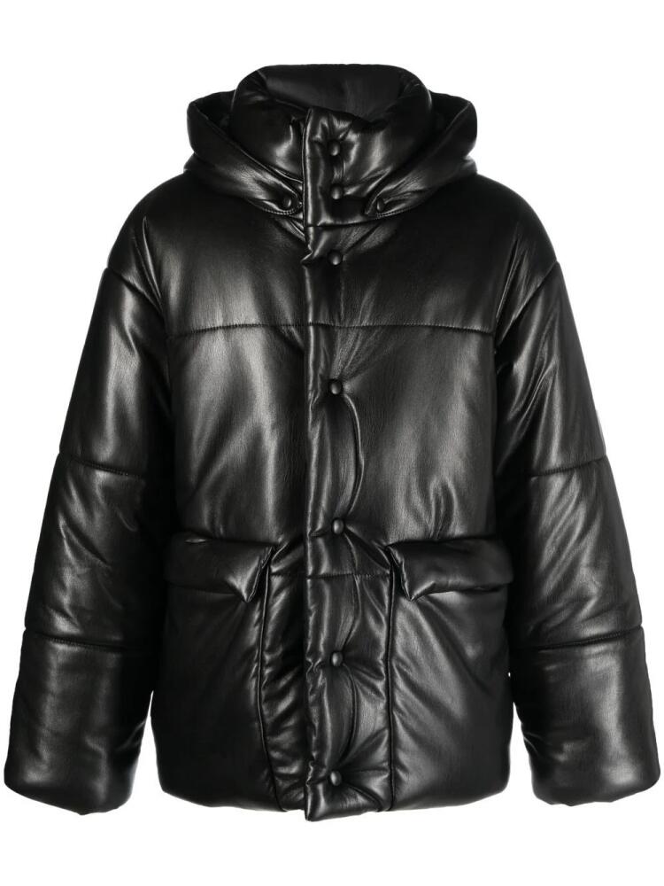 Nanushka Hide faux-leather puffer jacket - Black Cover