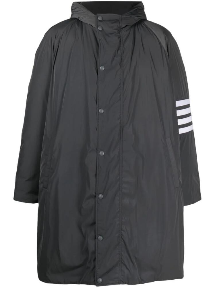 Thom Browne 4-Bar down hooded parka - Grey Cover