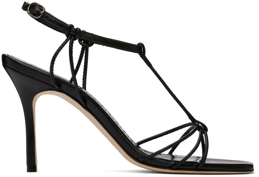 Manolo Blahnik Black Tabarekhi Heeled Sandals Cover