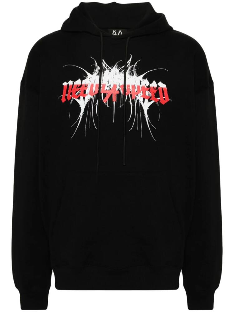 44 LABEL GROUP Speed Demon-logo cotton hoodie - Black Cover