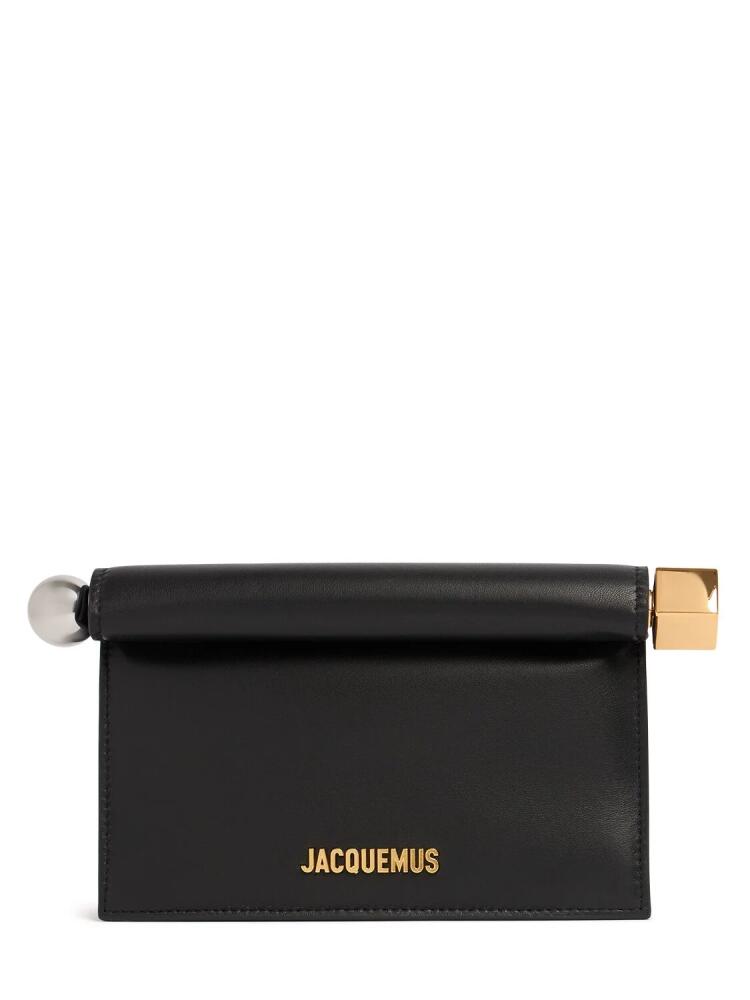 JACQUEMUS La Petite Pochette Rond Leather Clutch Cover