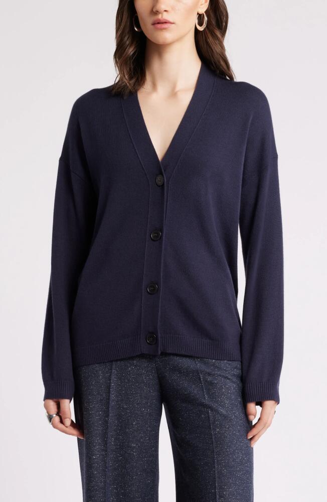 Nordstrom Button Front Cardigan in Navy Night Cover