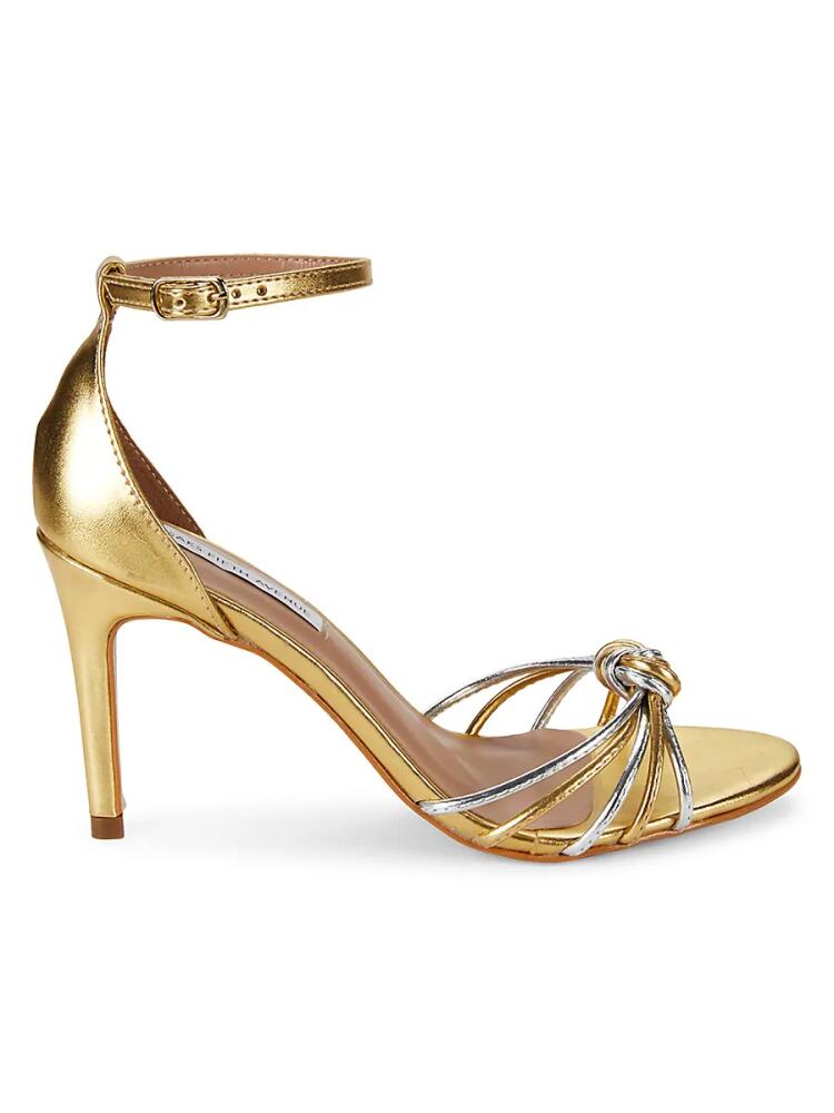 Saks Fifth Avenue Women's Susan Metallic Ankle Strap Sandals - Gold Cover