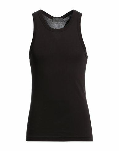 Yohji Yamamoto Man Tank top Black Cotton Cover