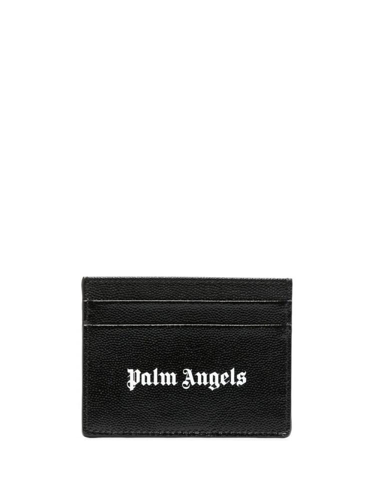 Palm Angels logo-print cardholder - Black Cover